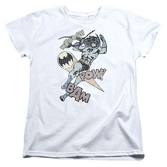 Batman Halftone Swing Short Sleeve Womens T-shirt