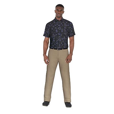 Men s Grand Slam Floral Print Short Sleeve Golf Polo