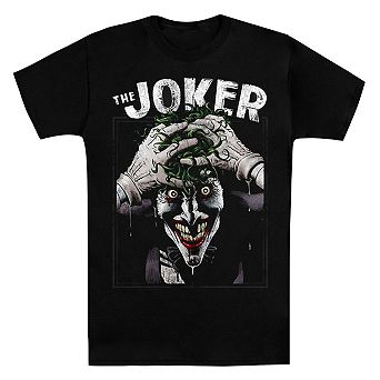 Batman Crazed Joker Short Sleeve Adult T-shirt