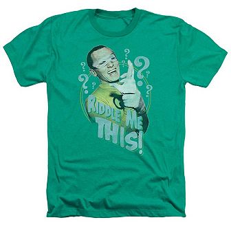 Batman Classic Tv Riddle Me This Adult Heather T-shirt