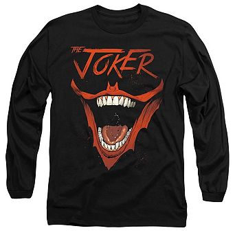 Batman Joker Bat Laugh Long Sleeve Adult T-shirt