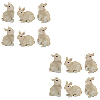 Mini Bunny Rabbit Figurine (set Of 12)