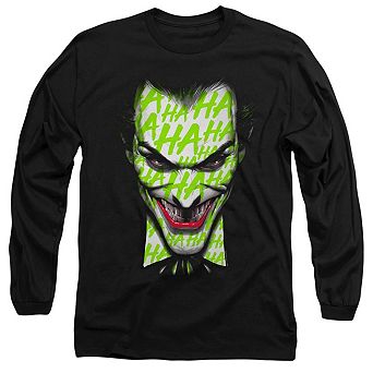 Batman Ha Ha Smile Long Sleeve Adult T-shirt