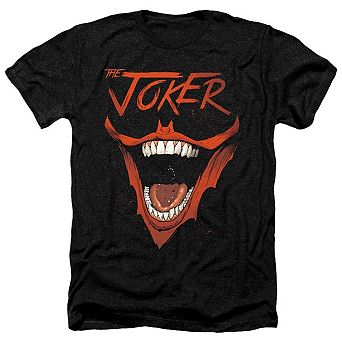 Batman Joker Bat Laugh Adult Heather T-shirt