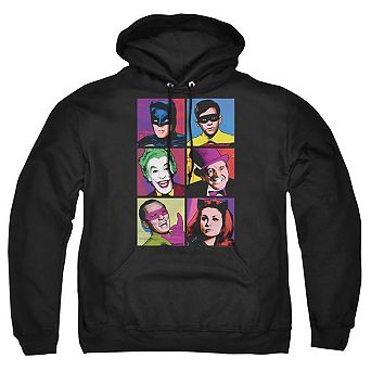 Batman Classic Tv Pop Cast Adult Pull Over Hoodie
