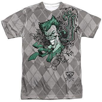 Batman Jokergyle Short Sleeve Adult 100% Poly Crew T-shirt