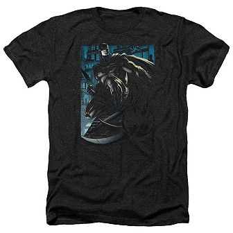 Batman Knight Falls In Gotham Adult Heather T-shirt