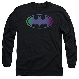 Batman Gradient Bat Logo Long Sleeve Adult T-shirt