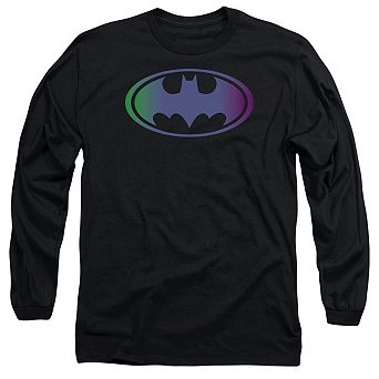 Batman Gradient Bat Logo Long Sleeve Adult T-shirt