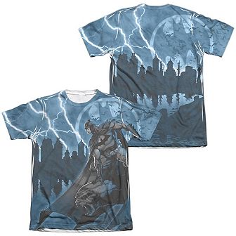 Batman Lightning Strikes Sleeve T-shirt