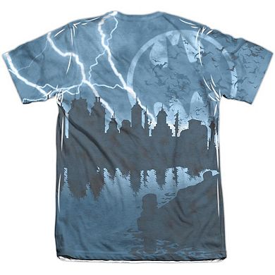 Batman Lightning Strikes Sleeve T-shirt