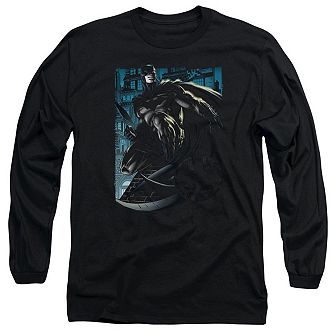 Batman Knight Falls In Gotham Long Sleeve Adult T-shirt