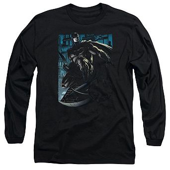 Batman Knight Falls In Gotham Long Sleeve Adult T-shirt