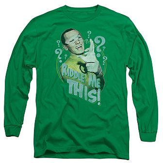 Batman Classic Tv Riddle Me This Long Sleeve Adult T-shirt