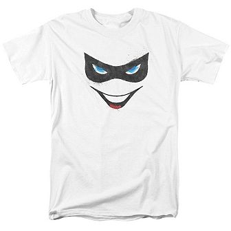 Batman Harley Face Short Sleeve Adult T-shirt