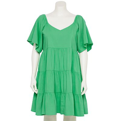 emerald green junior dress Black Strapless Bow Layered Tulle A-Line Empire-Waist Long Prom Dress –  Modsele main image 1