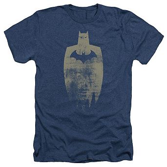 Batman Gold Silhouette Adult Heather T-shirt