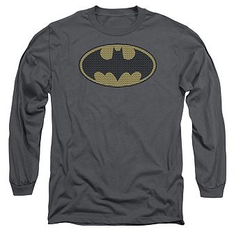 Batman Little Logos Long Sleeve Adult T-shirt