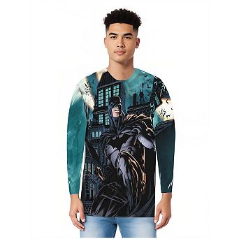 Batman Coming For You Long Sleeve Adult Poly Crew T-shirt