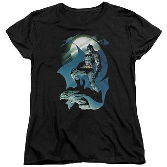 Batman Glow Of The Moon Short Sleeve Womens T-shirt