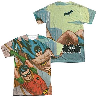 Batman Classic Tv Nightly Patrol Short Sleeve Adult Poly Crew T-shirt