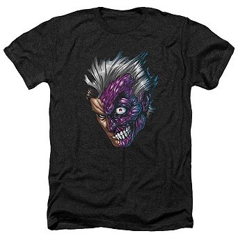 Batman Just Face Adult Heather T-shirt