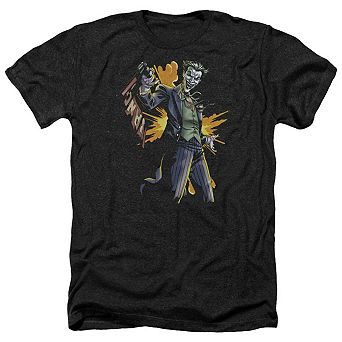 Batman Joker Bang Adult Heather T-shirt