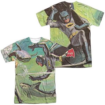Batman Classic Tv Underwater Short Sleeve Adult Poly Crew T-shirt