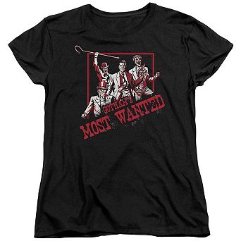 Batman Gothams Most Wanted Short Sleeve Womens T-shirt