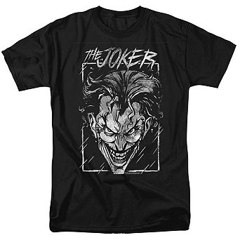 Batman Joker Storm On Black Short Sleeve Adult T-shirt