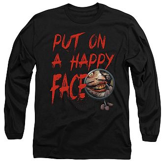 Batman Happy Face Long Sleeve Adult T-shirt