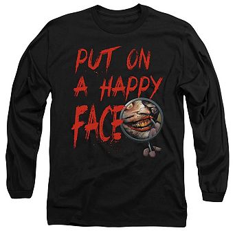 Batman Happy Face Long Sleeve Adult T-shirt