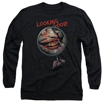 Batman Looking Good Long Sleeve Adult T-shirt