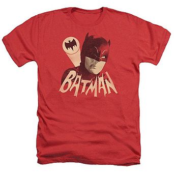 Batman Classic Tv Bat Signal Adult Heather T-shirt