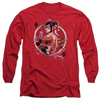 Batman Harley Q Long Sleeve Adult T-shirt