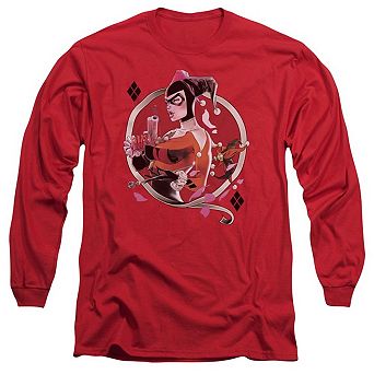 Batman Harley Q Long Sleeve Adult T-shirt