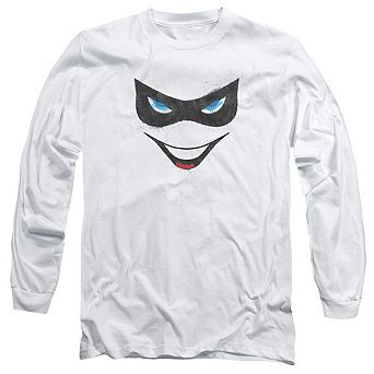 Batman Harley Face Long Sleeve Adult T-shirt