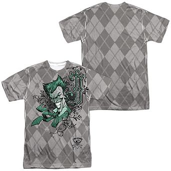 Batman Jokergyle Short Sleeve Adult 100% Poly Crew T-shirt