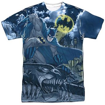 Batman Gotham Gargoyle Short Sleeve Adult 100% Poly Crew T-shirt