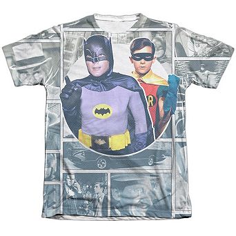 Batman Classic Tv 60s Panels Sleeve T-shirt