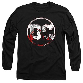 Batman Dc Comics Logo Harley Long Sleeve Adult T-shirt