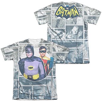 Batman Classic Tv 60s Panels Sleeve T-shirt