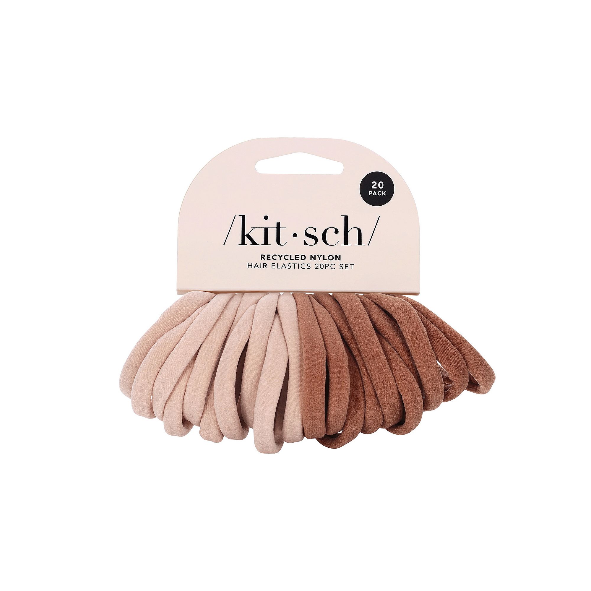 Kitsch 20-pack Elastic Hair Ties, Blush