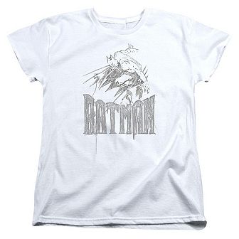 Batman Knight Sketch Short Sleeve Womens T-shirt