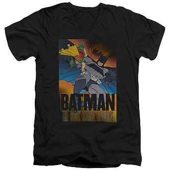 Batman Dk Returns Short Sleeve Adult V Neck T-shirt