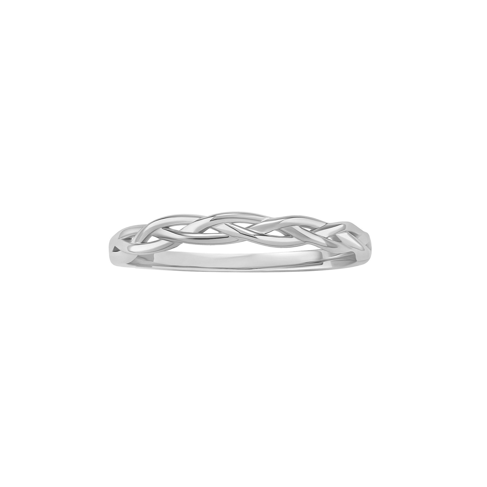 PRIMROSE Sterling Silver Polished Intertwined Ring, Womens, Size: 7