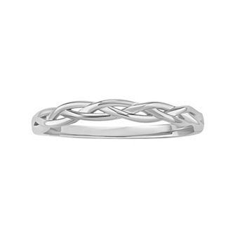 PRIMROSE Sterling Silver Polished Intertwined Ring