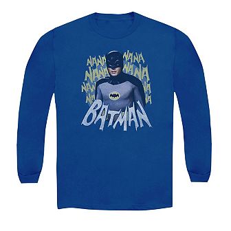 Batman Classic Tv Theme Song Long Sleeve Adult T-shirt