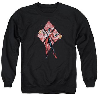 Batman Harley Quinn (diamonds) Adult Crewneck Sweatshirt