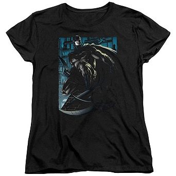 Batman Knight Falls In Gotham Short Sleeve Womens T-shirt